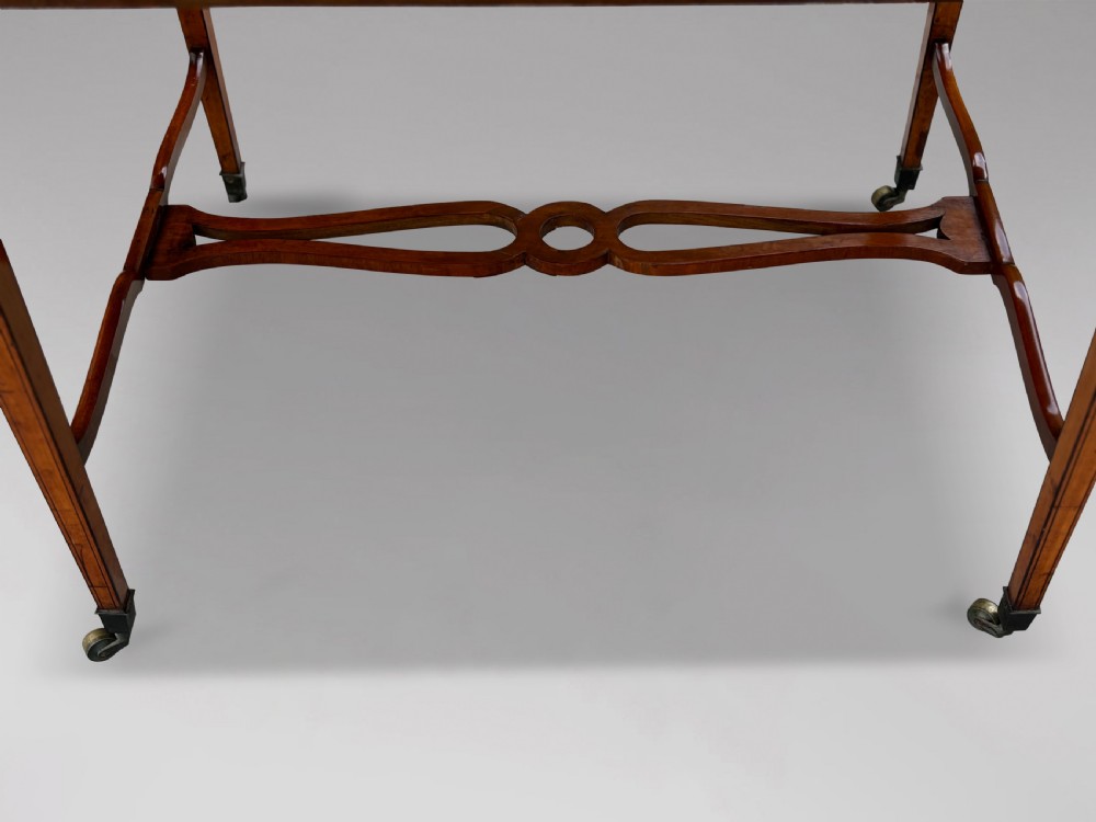 18TH CENTURY GEORGE III SHERATON PERIOD SATINWOOD SOFA TABLE View XII