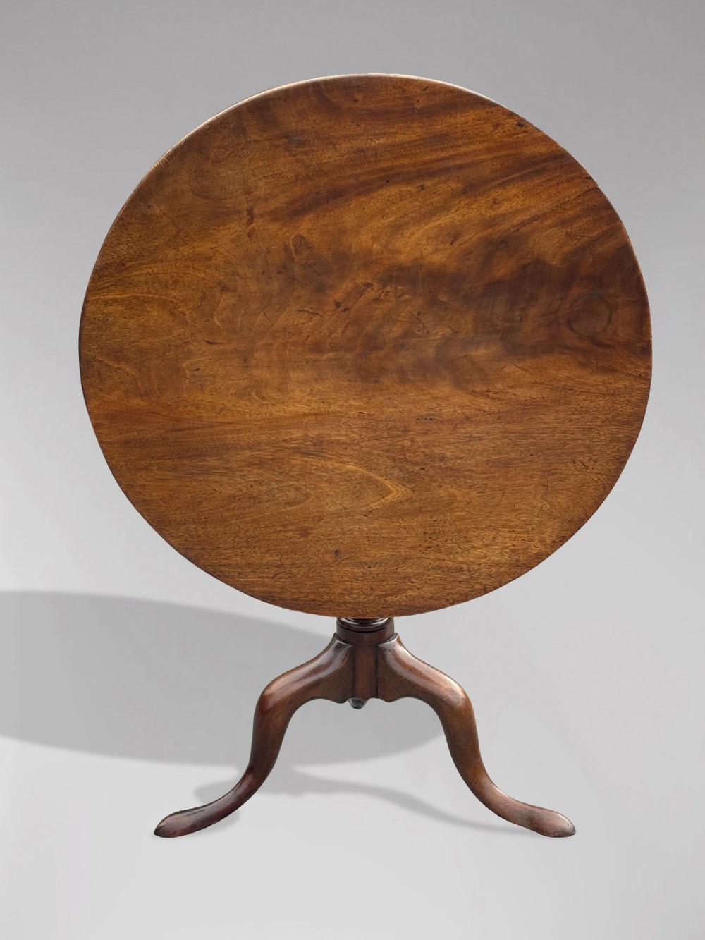 18TH CENTURY GEORGE III MAHOGANY TILT-TOP TRIPOD TABLE View II
