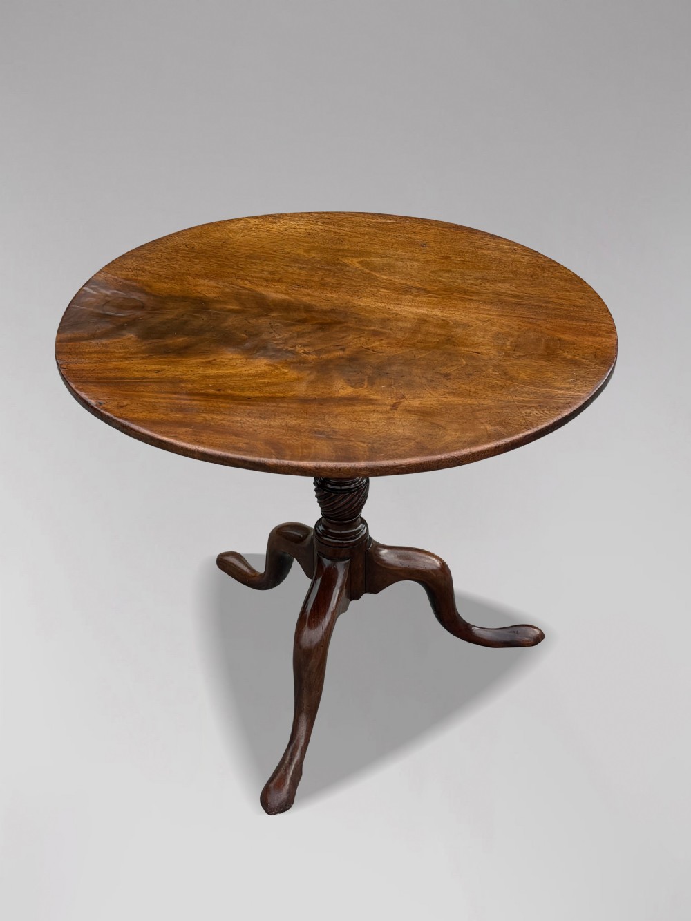18TH CENTURY GEORGE III MAHOGANY TILT-TOP TRIPOD TABLE View III