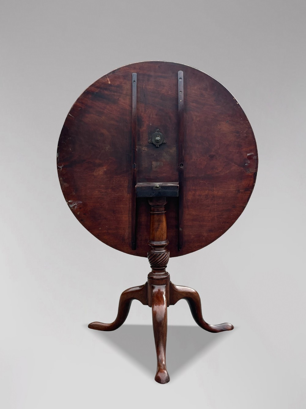 18TH CENTURY GEORGE III MAHOGANY TILT-TOP TRIPOD TABLE View IV