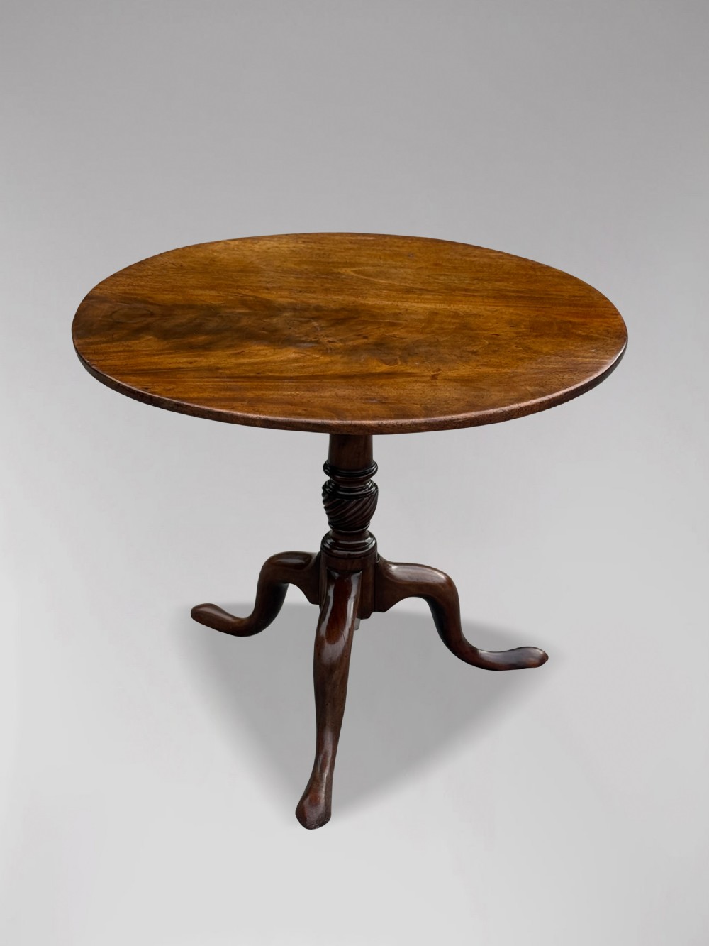 18TH CENTURY GEORGE III MAHOGANY TILT-TOP TRIPOD TABLE View VI