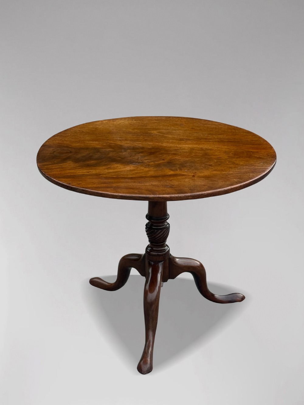 18TH CENTURY GEORGE III MAHOGANY TILT-TOP TRIPOD TABLE View X