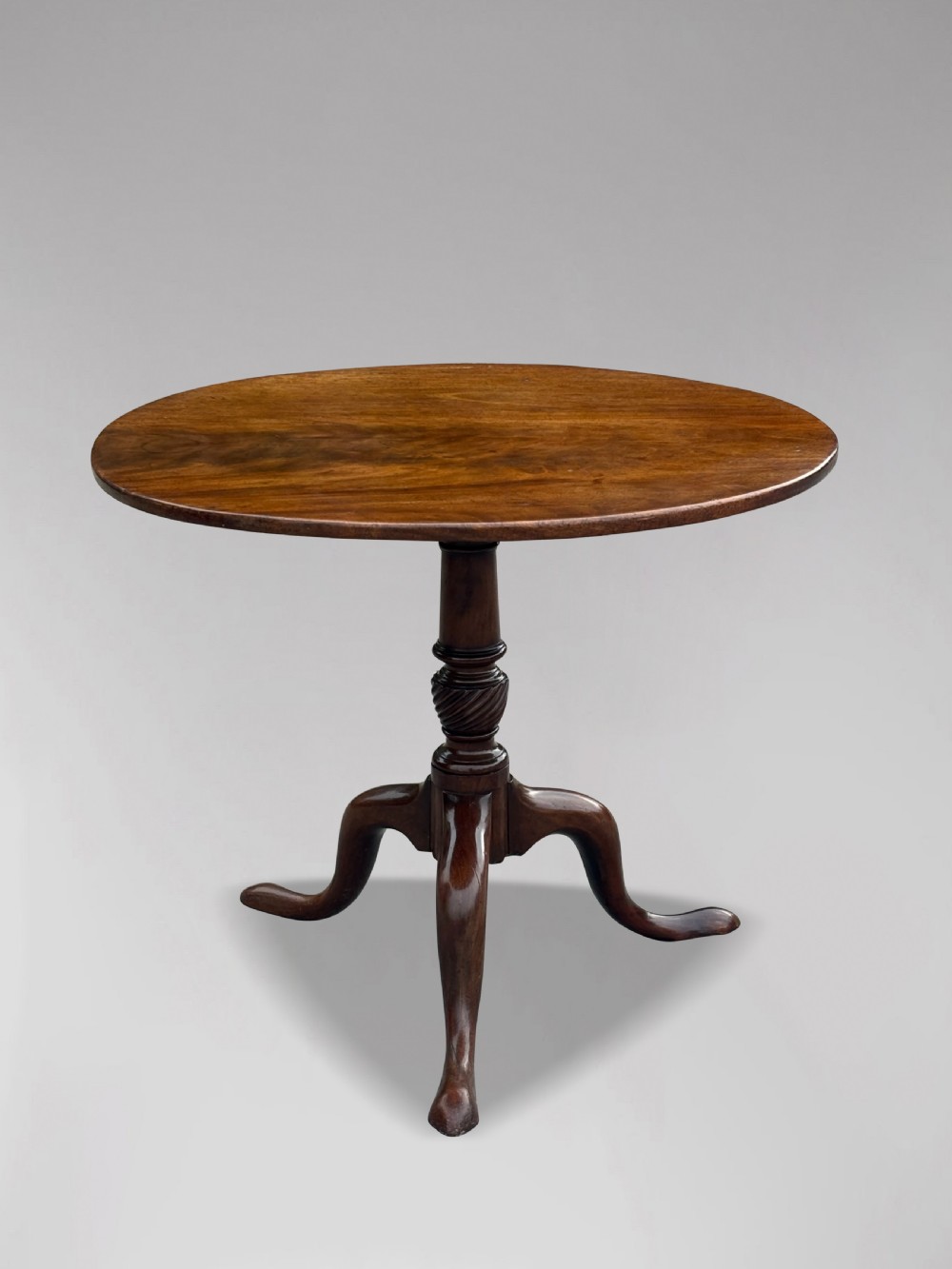 18TH CENTURY GEORGE III MAHOGANY TILT-TOP TRIPOD TABLE View XI
