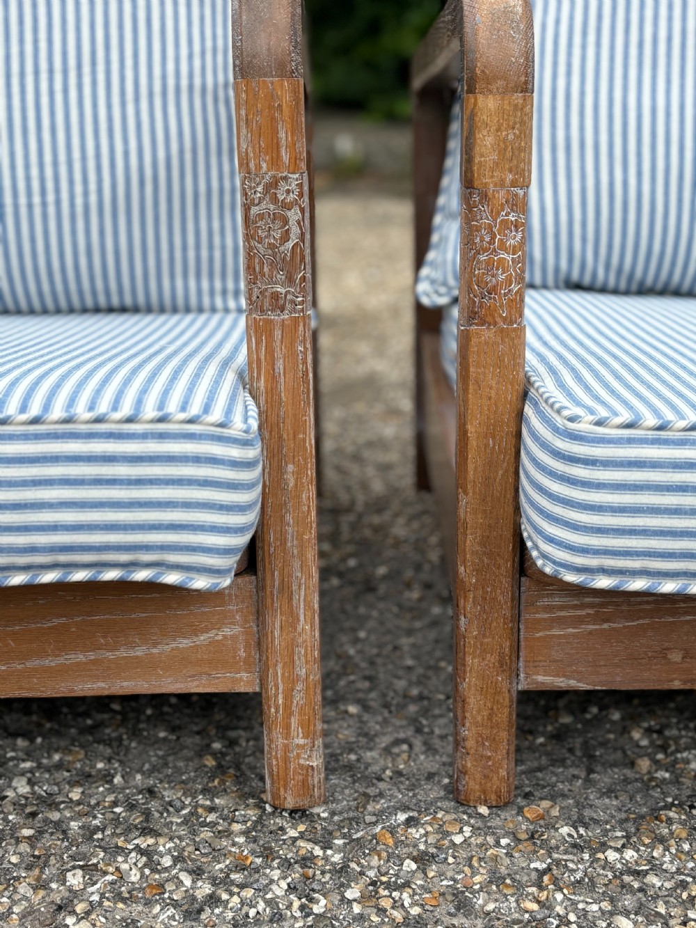 PAIR OF RECLINING ARMCHAIRS IN THE MANNER OF LIBERTY & CO View VI