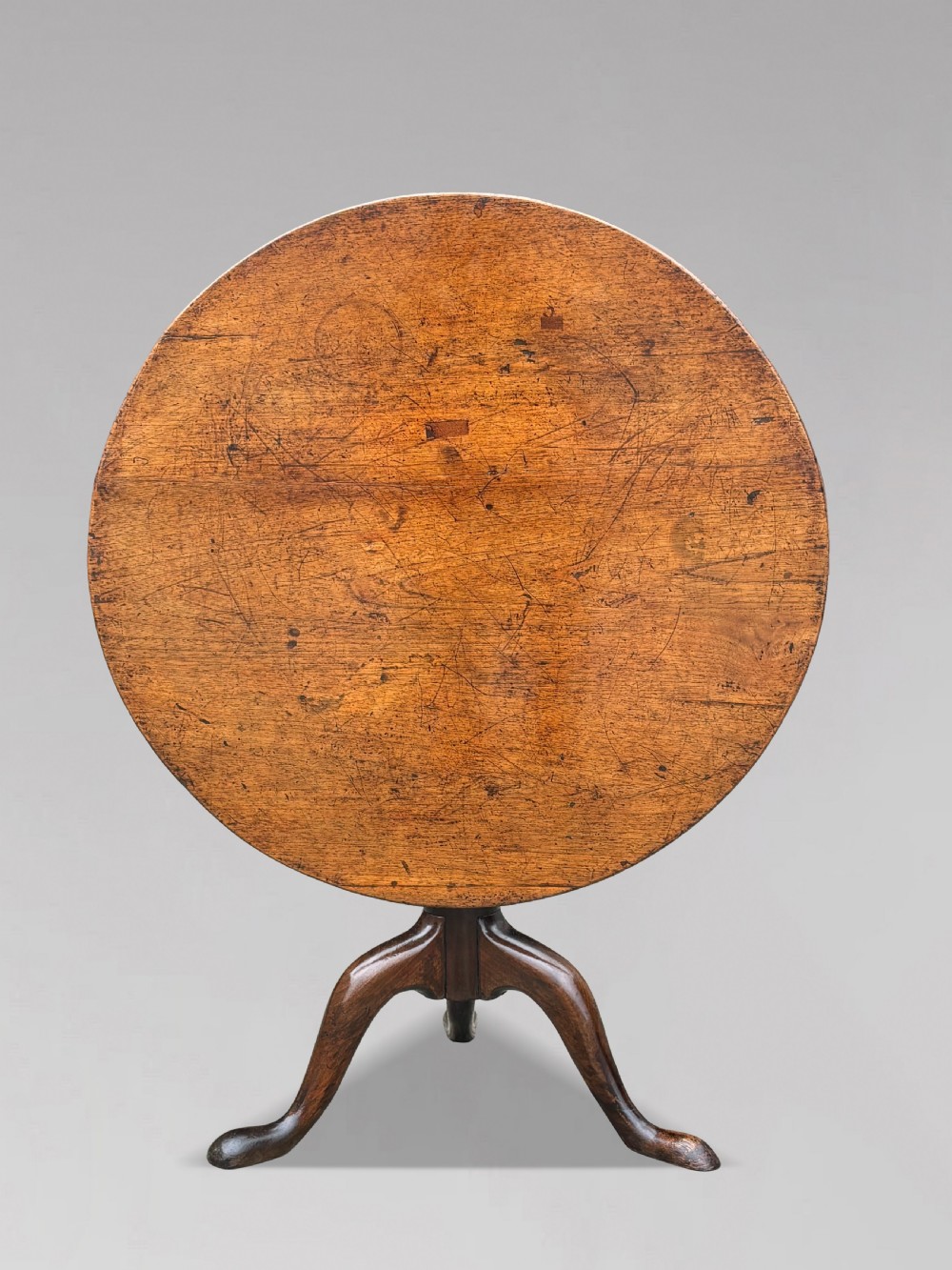 18TH CENTURY GEORGE III PERIOD TILT-TOP TRIPOD TABLE
