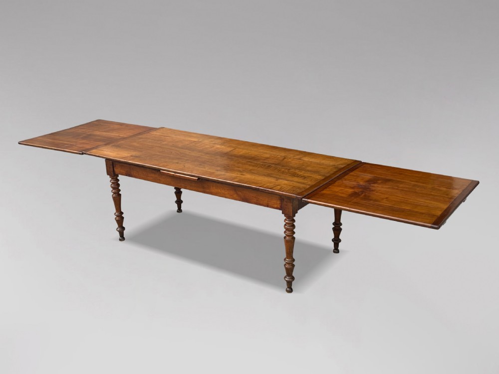 19TH CENTURY FRENCH FRUITWOOD FARMHOUSE DINING TABLE, C1860 View III