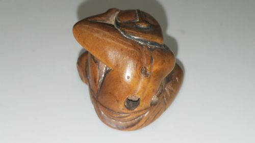 JAPANESE MEIJI BOXWOOD NETSUKE OF SAKE DRINKER UNISIGNED - ADDITIONAL PHOTO 2