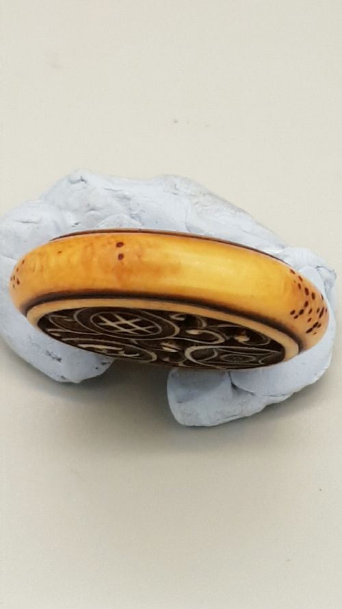 NICE JAPANESE MEIJI STAG ANTLER RYUSA MANJU NETSUKE - ADDITIONAL PHOTO 4