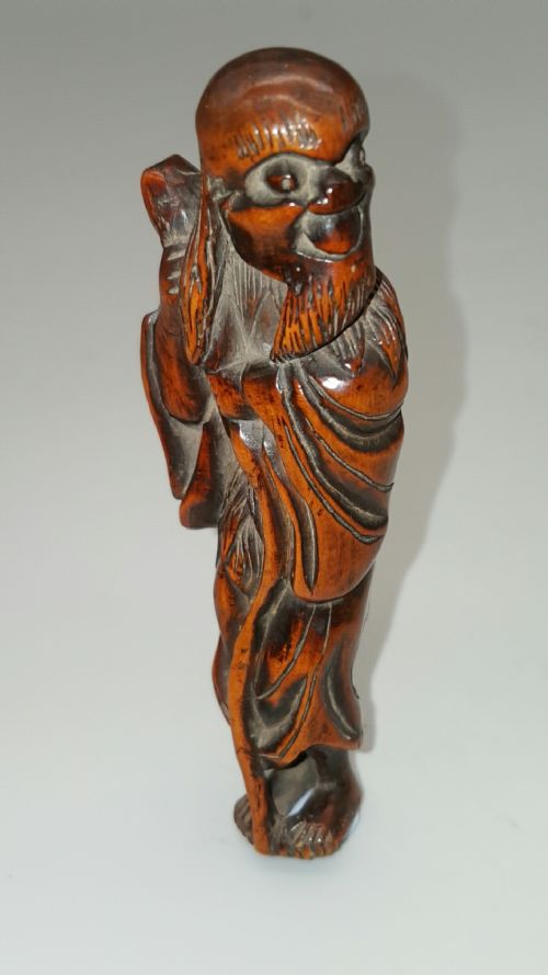 beautiful japanese 18thc edo boxwood sennin sashi netsuke - CATEGORY: ANTIQUE MISCELLANEOUS - DATED 18TH CENTURY