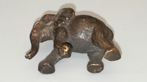 JAPANESE MEIJI MINIATURE BRONZE ELEPHANT - ADDITIONAL PHOTO 4
