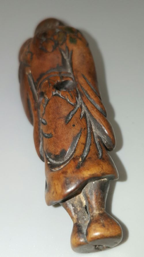 EXCELLENT 18THC EDO BOXWOOD NETSUKE OF A GAMA SENNIN - ADDITIONAL PHOTO 6