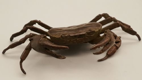 vintage japanese bronze crab sculpture - CATEGORY: ANTIQUE METAL - DATED 1930