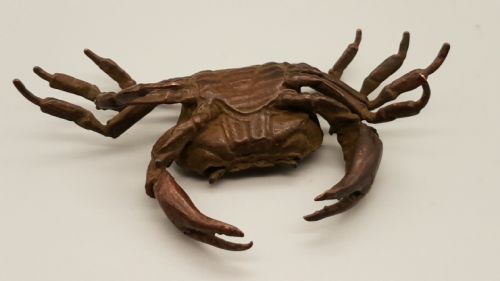 VINTAGE JAPANESE BRONZE CRAB SCULPTURE - ADDITIONAL PHOTO 5