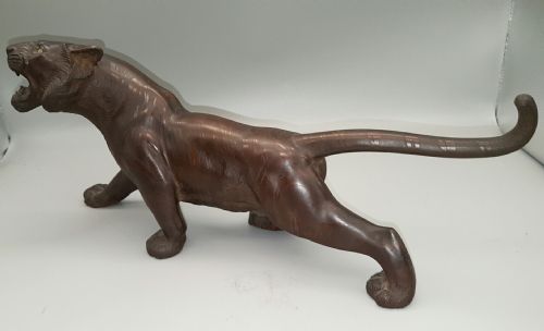 SUPERB JAPANESE MEIJI 19THC BRONZE OF A TIGER BY OMORI MITSUMOTOKOGEN - ADDITIONAL PHOTO 1
