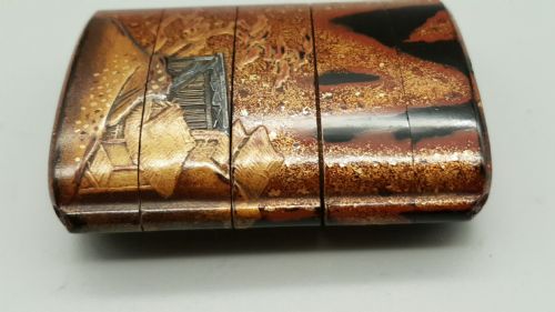 BEAUTIFUL JAPANESE MEIJI 19THC INRO DEPICTING HOUSES IN RURALFOREST LANDSCAPE - ADDITIONAL PHOTO 5