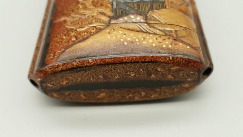 BEAUTIFUL JAPANESE MEIJI 19THC INRO DEPICTING HOUSES IN RURALFOREST LANDSCAPE - ADDITIONAL PHOTO 6