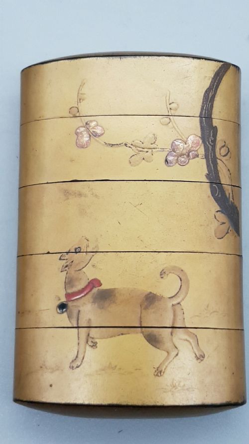 JAPANESE EDO 19THC LACQUER INRO DEPICTING FALCONRY AND HUNTING DOG - ADDITIONAL PHOTO 2