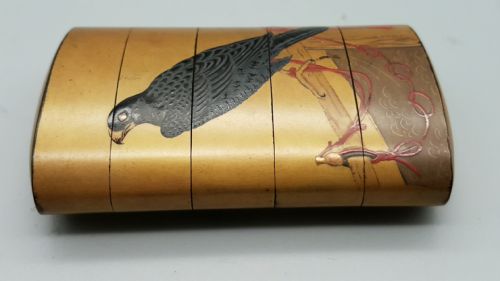 JAPANESE EDO 19THC LACQUER INRO DEPICTING FALCONRY AND HUNTING DOG - ADDITIONAL PHOTO 5