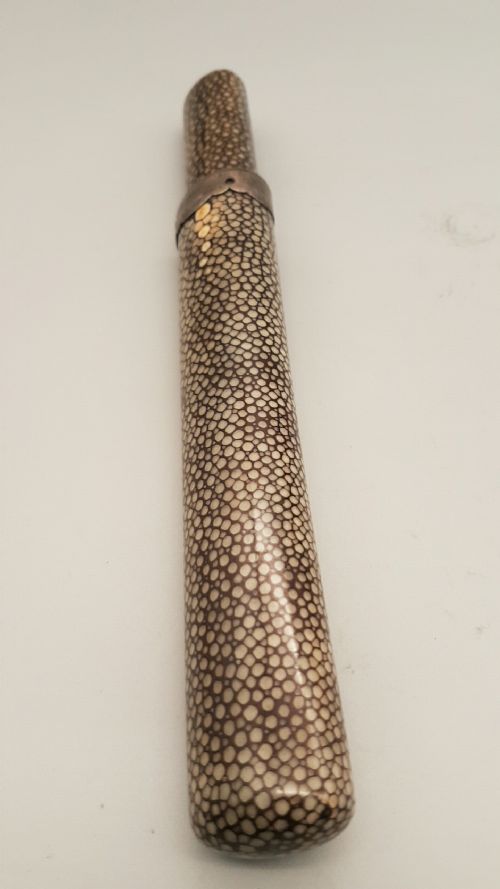 RARE JAPANESE MEIJI 19THC SHAGREEN PIPECASE - ADDITIONAL PHOTO 1