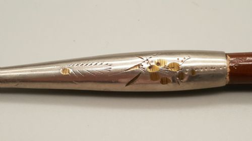 JAPANESE MEIJI SILVER AND BAMBOO PIPE WITH LADYBIRD DECORATION - ADDITIONAL PHOTO 2