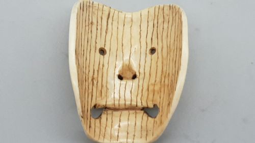 JAPANESE EDO IVORY NOH THEATRE MASK NETSUKE - ADDITIONAL PHOTO 2