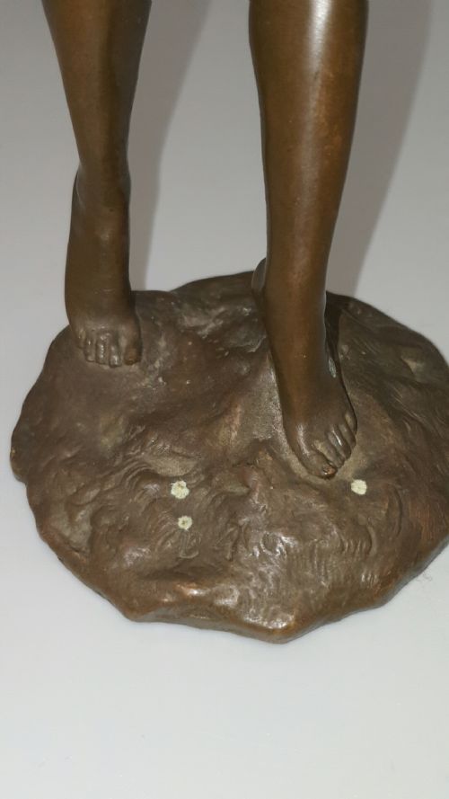 FRENCH ART DECO NUDE BRONZE BY GUSTAVE DUSSART - ADDITIONAL PHOTO 5