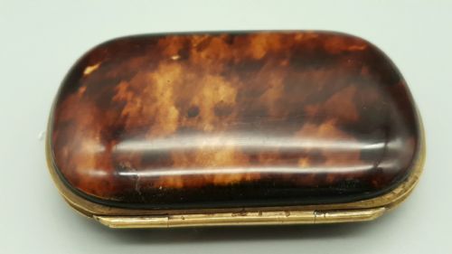 SUPERB ANTIQUE TORTOISESHELL PURSE WITH INLAID GOLD AND SILVER DECORATION - ADDITIONAL PHOTO 3