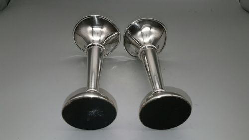 DELIGHTFUL PAIR OF VINTAGE STERLING SILVER TRUMPET BUD VASES BY J GLOSTER LTD BIRMINGHAM 1970 - ADDITIONAL PHOTO 6