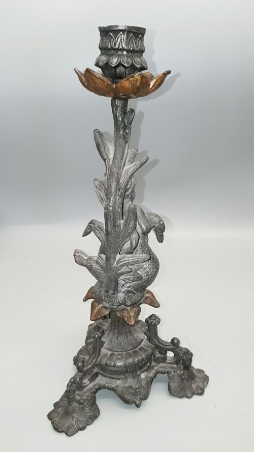 CHARMING PAIR OF FRENCH PUTTI CANDLEHOLDERS IN THE STYLE OF SYLVAIN KINSBURGER - ADDITIONAL PHOTO 3