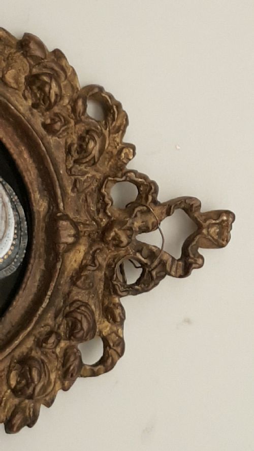 RARE 18TH CENTURY MINIATURE PORCELAIN PORTRAIT OF QUEEN CATHERINE PARR - ADDITIONAL PHOTO 4