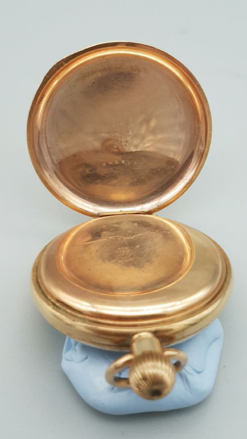 ANTIQUE WALTHAM TRAVELER OPEN FACE POCKET WATCH 14K GOLDPLATED CASE - ADDITIONAL PHOTO 1