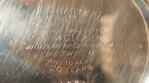 ANTIQUE WALTHAM TRAVELER OPEN FACE POCKET WATCH 14K GOLDPLATED CASE - ADDITIONAL PHOTO 8