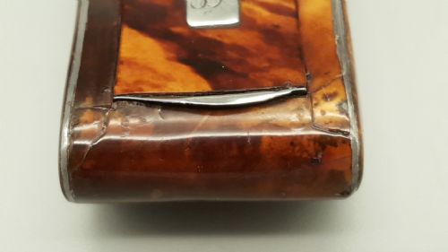 LOVELY VICTORIAN TORTOISESHELL AND SILVER SNUFF BOX - ADDITIONAL PHOTO 5