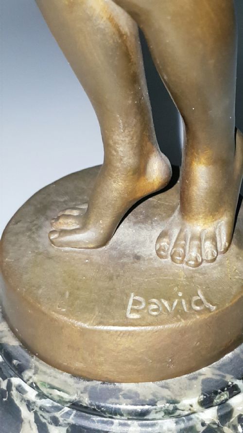 ORIGINAL EARLY 20THC ART DECO BRONZE NUDE LE RVEIL THE AWAKENING BY FERNAND DAVID SIGNED - ADDITIONAL PHOTO 8