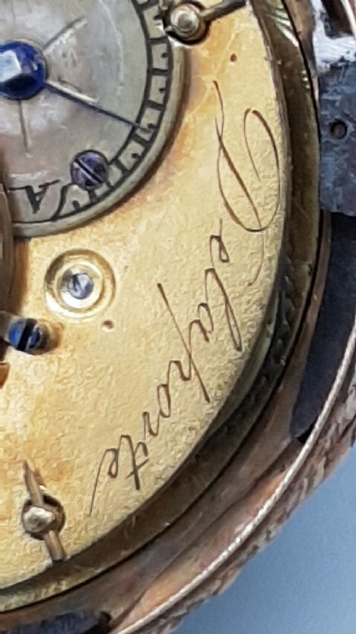 EXQUISITE RARE 18THC FRENCH 18K GOLD TURQUOISE RUBY POCKET WATCH - ADDITIONAL PHOTO 10