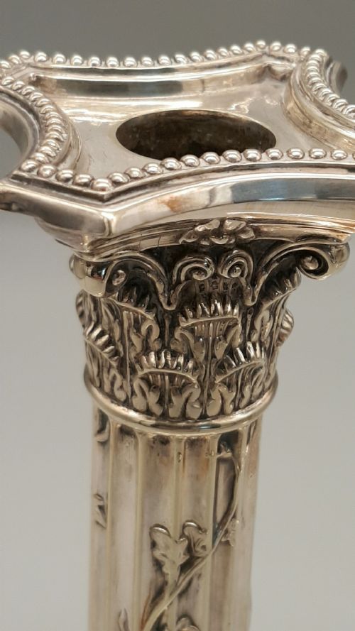 SUPERB PAIR OF LATE 19TH CENTURY SHEFFIELD PLATE CANDLESTICKS BY THOMAS BRADBURY SONS - ADDITIONAL PHOTO 7