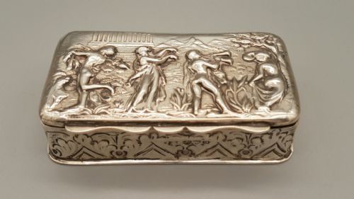 victorian sterling silver snuff box george nathan ridley hayes hallmarked chester 1899 - CATEGORY: ANTIQUE SILVER - DATED 1890