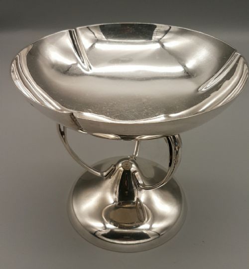beautiful elegant arts crafts silver tazza birmingham 1906 by pearce sons - CATEGORY: ANTIQUE SILVER - DATED 1900