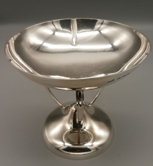 BEAUTIFUL ELEGANT ARTS CRAFTS SILVER TAZZA BIRMINGHAM 1906 BY PEARCE SONS - ADDITIONAL PHOTO 1