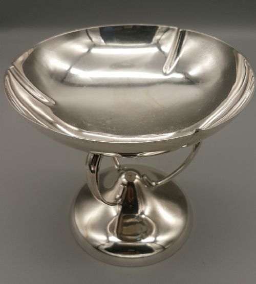 BEAUTIFUL ELEGANT ARTS CRAFTS SILVER TAZZA BIRMINGHAM 1906 BY PEARCE SONS - ADDITIONAL PHOTO 2