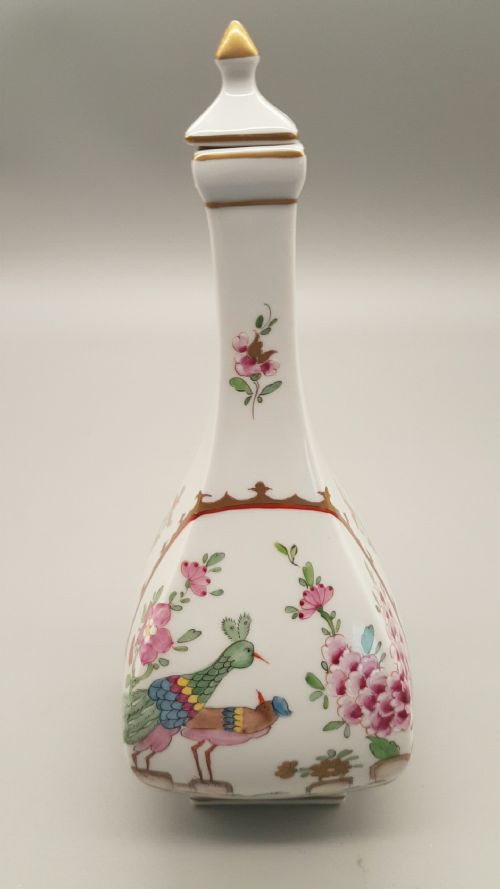 nice antique dresden c1902 quatrefoil porcelain sake bottlejar - CATEGORY: ANTIQUE CERAMICS - DATED 1900