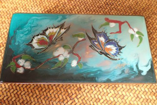 LOVELY ARTS CRAFTS COPPER AND ENAMEL BOX - ADDITIONAL PHOTO 3