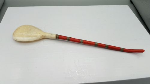 RARE ANTIQUE 19TH CENTURY OTTOMAN EMPIRE SHERBET SPOON - ADDITIONAL PHOTO 1