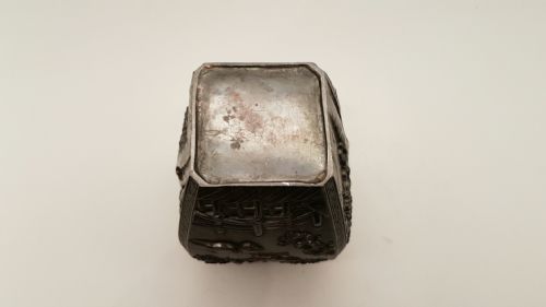 LOVELY UNUSUAL JAPANESE 19THC MEIJI BRONZE TEA CADDY - ADDITIONAL PHOTO 7