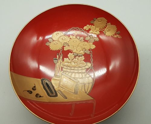 THREE EXQUISITE JAPANESE MEIJI LACQUER SAKE CUPS - ADDITIONAL PHOTO 2