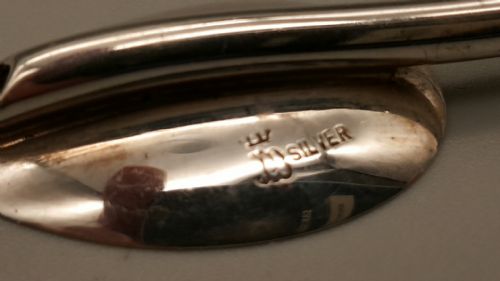 RARE BOXED SET OF SIX VINTAGE CHINESE SILVER STRAWS BY JB SILVER - ADDITIONAL PHOTO 4