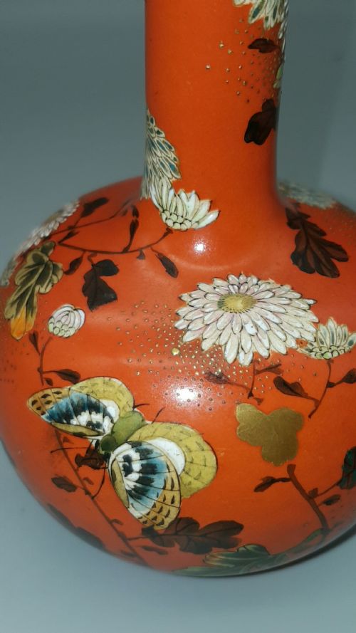 EXQUISITE JAPANESE MEIJI SATSUMA PORCELAIN VASE BY KUSUBE SENNOSUKE - ADDITIONAL PHOTO 3
