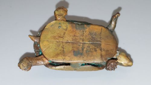 EXCELLENT MEIJI JAPANESE MINIATURE BRONZE OF A TURTLE - ADDITIONAL PHOTO 3