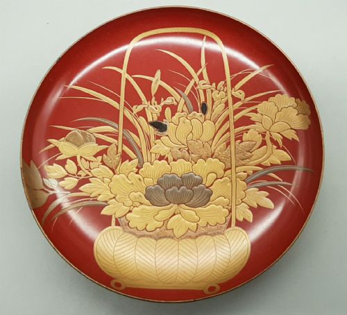 SET OF THREE JAPANESE MEIJI LACQUER SAKE CUPS IKEBANA FLOWER ARRANGING - ADDITIONAL PHOTO 2