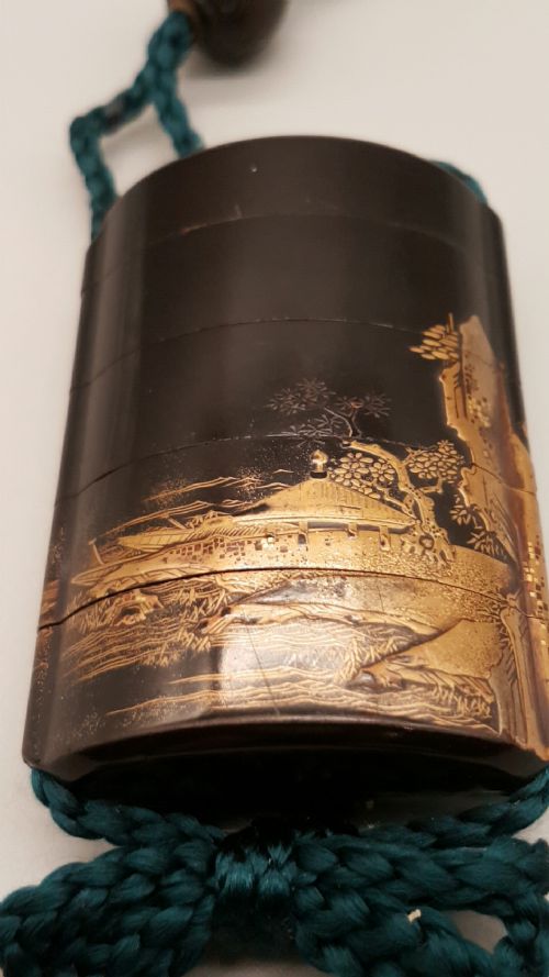 JAPANESE EDO INRO WITH OJIME AND NETSUKE - ADDITIONAL PHOTO 2